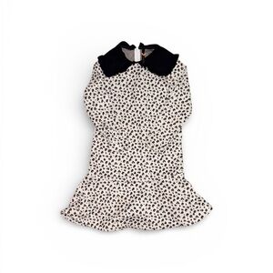 216. Black and White Leopard Print Dress Girls Size 10